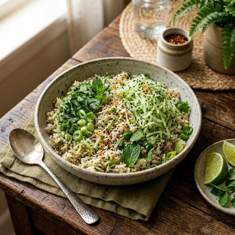 Replace sliced cucumbers with grated cucumber topping